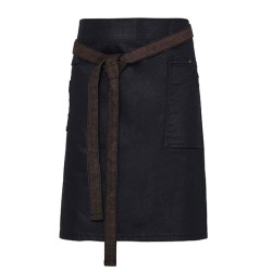 Division Waxed Look Denim Waist Apron