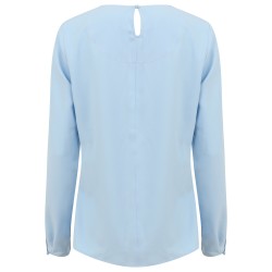 Ladies´ Pleat Front Long Sleeved Blouse