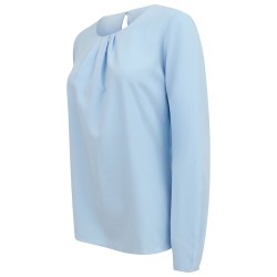 Ladies´ Pleat Front Long Sleeved Blouse