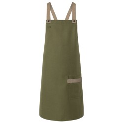 Bib Apron Urban-Look With Cross Straps And Pocket