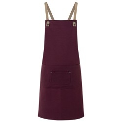Bib Apron Urban-Nature With Cross Straps And Big Pocket