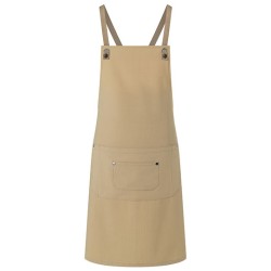 Bib Apron Urban-Nature With Cross Straps And Big Pocket
