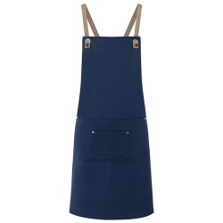 Bib Apron Urban-Nature With Cross Straps And Big Pocket
