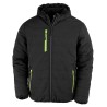 Recycled Black Compass Padded Winter Jacket