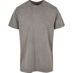 Acid Washed Round Neck Tee