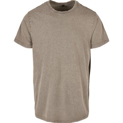 Acid Washed Round Neck Tee