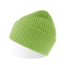 Czapka zimowa prążkowana z szerokim brzegiem