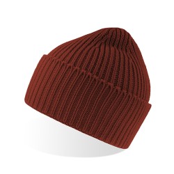 Czapka zimowa prążkowana z szerokim brzegiem