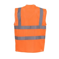 Hi-Vis Top Cool Recycled Open Mesh Waistcoat