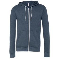 Unisex Poly-Cotton Fleece Full-Zip Hoodie