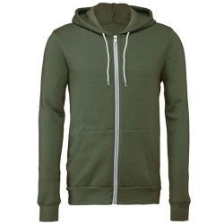 Unisex Poly-Cotton Fleece Full-Zip Hoodie