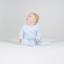 Contrast Long Sleeved Sleepsuit