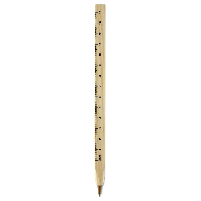 MO8200 Drewniany długopis z miarką